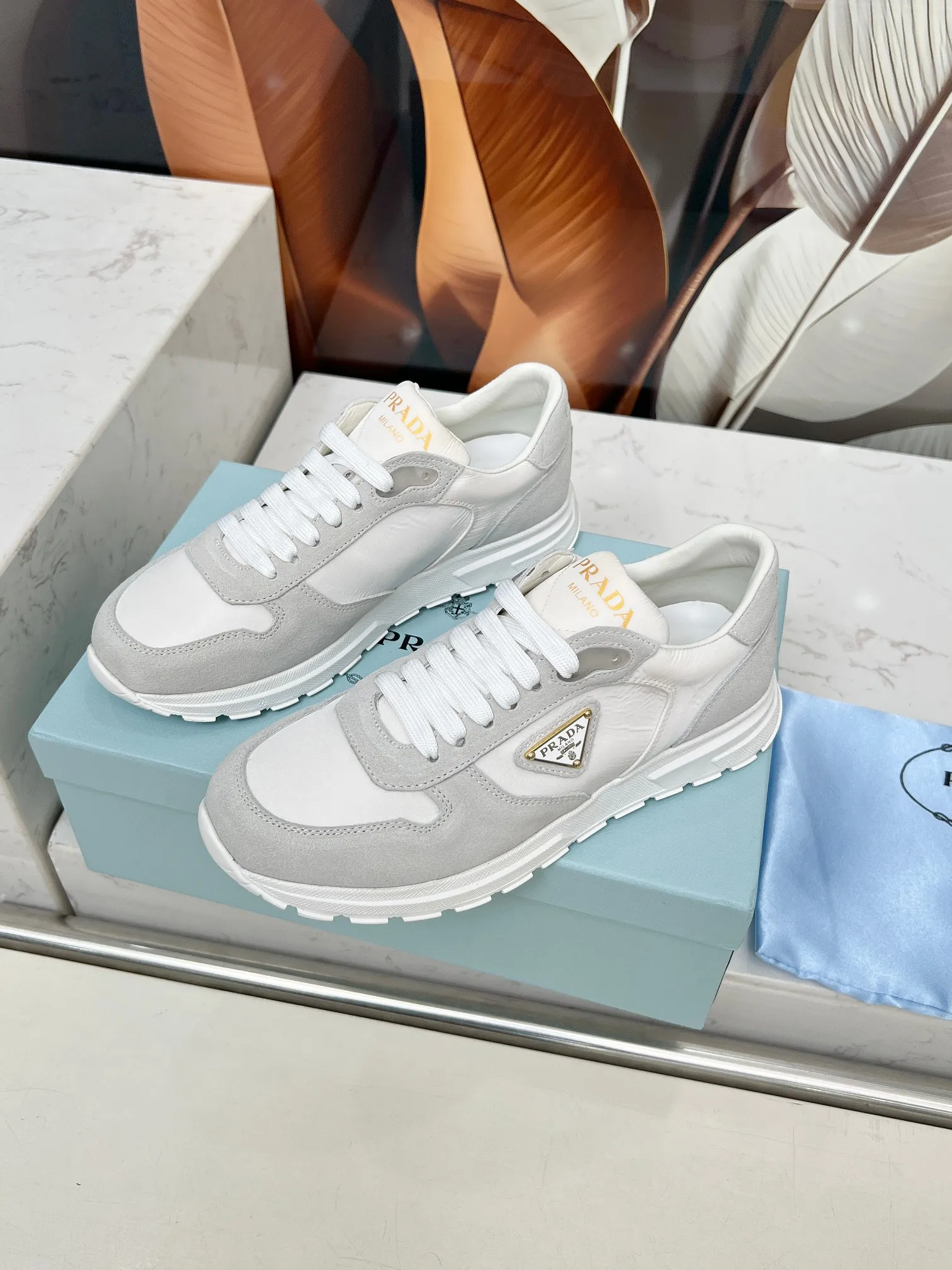 👟👟Ex-factory price 540👟👟 Prada "PRADA.." 2025 explosive model has been shipped. , original 1:1 development, four colors available 35--41 "Code 34 and 41 can be customized and cannot be returned or exchanged"